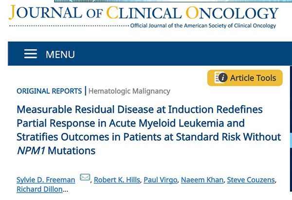 NPM1野生型标危AML  诱导治疗MRD可细分部分缓解和预后