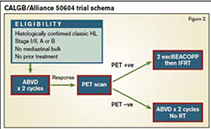 多数早期非大块型HL患者中期PET阴性者4周期ABVD方案治疗即可