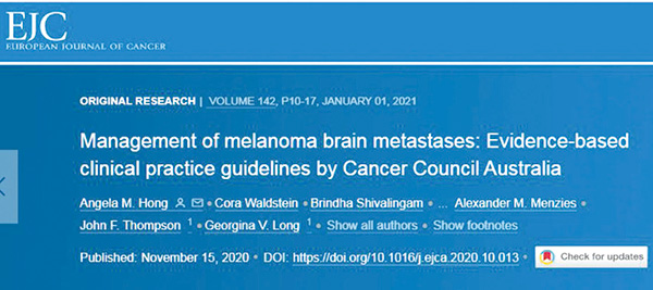 澳大利亚黑色素瘤脑转移治疗指南