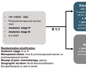 NATALEE研究 Ribociclib联合激素治疗改善早期乳腺癌患者预后